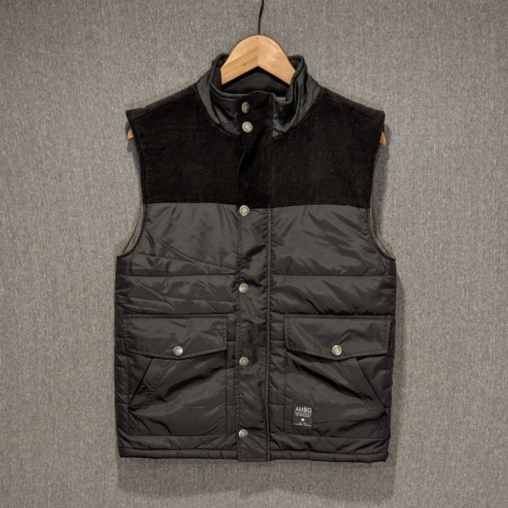 Ambiguous Puffer Vest with Corduroy
